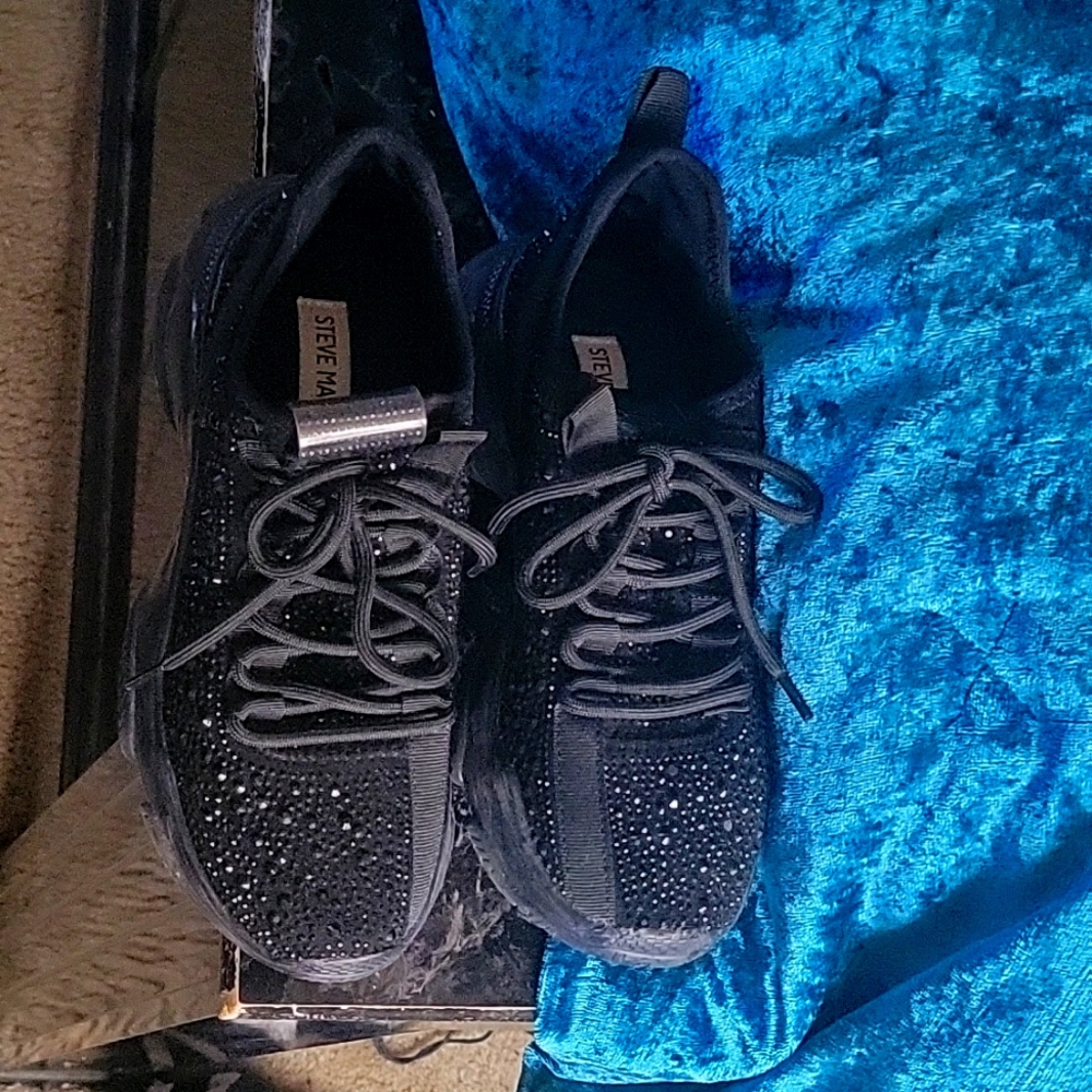 Steven Madden Rhinestone Sneakers Black